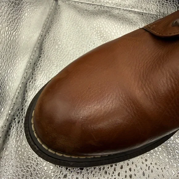 SAM EDELMAN Women's 8.5 Leather Cognac Garret Platform Combat Boots - Picture 6 of 8